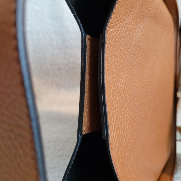 New! Italian Borse in Pelle Crossbody Brown Pebble Leather Bag - Picture 6 of 7